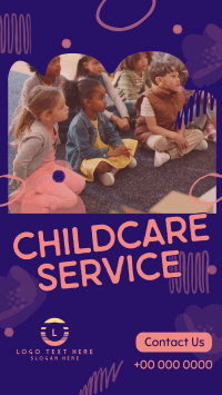 Abstract Shapes Childcare Service Facebook story Image Preview