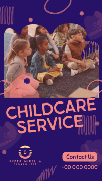 Abstract Shapes Childcare Service Facebook Story Image Preview