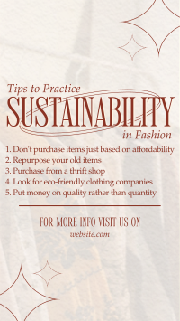 Sustainable Fashion Tips Instagram story Image Preview