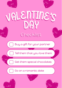 Valentine's Checklist Flyer Image Preview