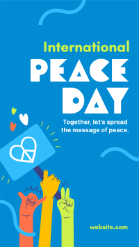 United for Peace Day Facebook Story Design