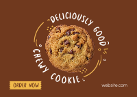 Chewy Cookie Postcard Design