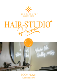 Hair Studio Promo Poster Design