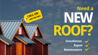 Roofing Service Call Now Animation Design