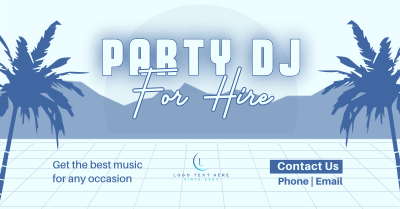 Synthwave DJ Party Service Facebook ad Image Preview