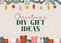 DIY Christmas Gifts Postcard Design