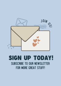 Newsletter Sign Up Poster Image Preview