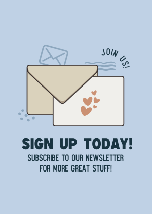 Newsletter Sign Up Poster Image Preview
