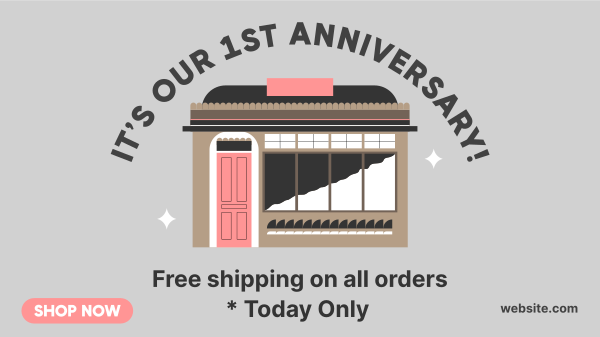 1st Business Anniversary Facebook Event Cover Design Image Preview