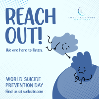 Reach Out Suicide prevention Instagram Post Design
