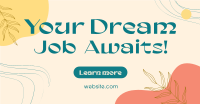Modern Floral Dream Job Awaits Facebook ad Image Preview