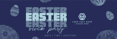 Easter Party Eggs Twitter header (cover) Image Preview