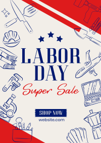 Labor Day Sale Poster Design