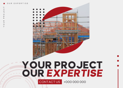 Modern Construction Service Postcard Image Preview