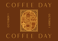 Please Give Me Coffee Postcard Design