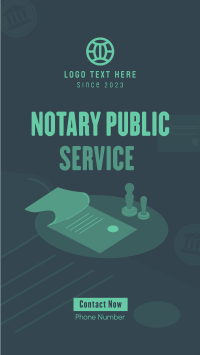 Notary Stamp Facebook Story Design