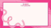 Minimalist Cancer Awareness Zoom background Image Preview