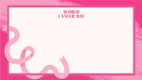 Minimalist Cancer Awareness Zoom Background Image Preview