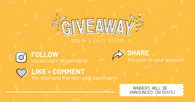 Confetti Giveaway Facebook ad Image Preview