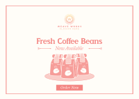 Fresh Coffee Beans Postcard Image Preview