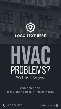 Serving You Excellent HVAC Service Facebook Story Design