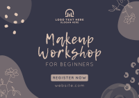 Makeup Workshop Postcard Design