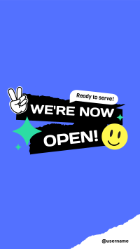 We're Open Stickers Facebook Story Image Preview