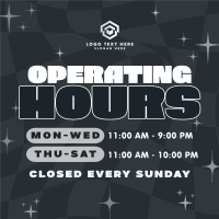 Quirky Operating Hours Instagram Post Preview