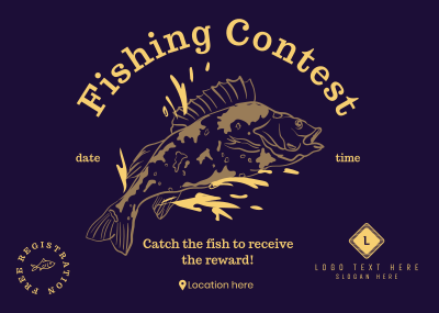 The Fishing Contest Postcard Image Preview