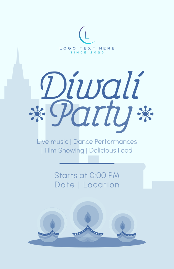 Diwali Celebration Invitation Design Image Preview