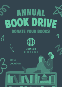 Donate A Book Poster Design