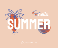 Hello Summer Facebook Post Design