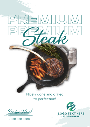 Premium Steak Order Flyer Image Preview