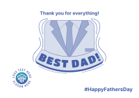 Best Dad Postcard Image Preview