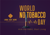 No Tobacco Day Postcard Design