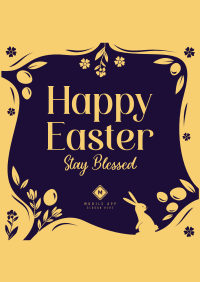 Blessed Easter Greeting Poster Image Preview