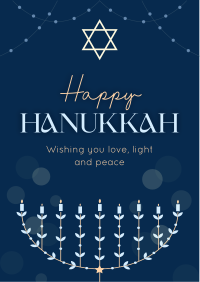Festive Hanukkah Lights Flyer Image Preview