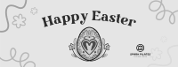 Floral Egg with Easter Bunny Facebook cover Image Preview