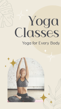 Modern Yoga Class For Every Body TikTok Video Design