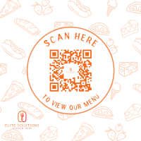 Scan Here Food Pattern Instagram post Image Preview