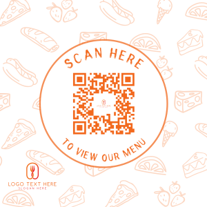 Scan Here Food Pattern Instagram Post Image Preview