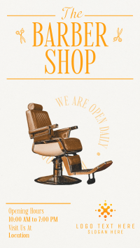 Editorial Barber Shop TikTok Video Design