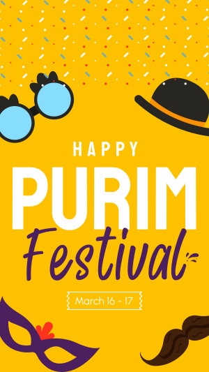 Purim Accessories Facebook story Image Preview