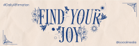 Celestial Find Joy Quote Twitter Header Image Preview