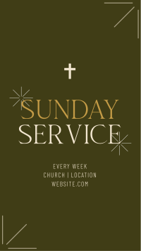 Earthy Sunday Service YouTube Short Design