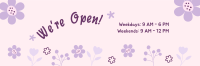 We're Open Flower Power Twitter Header Image Preview