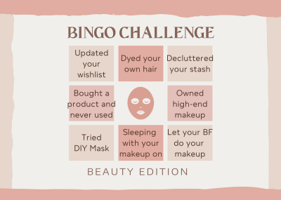 Beauty Bingo Challenge Postcard Image Preview