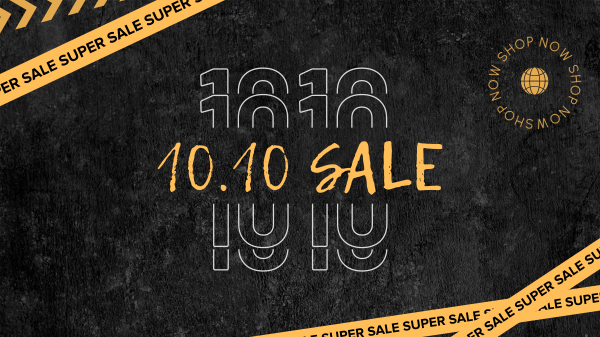 10.10 Sale Tape Facebook Event Cover Design