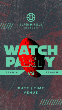 Grunge Football Watch Party Facebook Story Image Preview