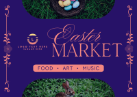 Flowery Easter Market Postcard Image Preview